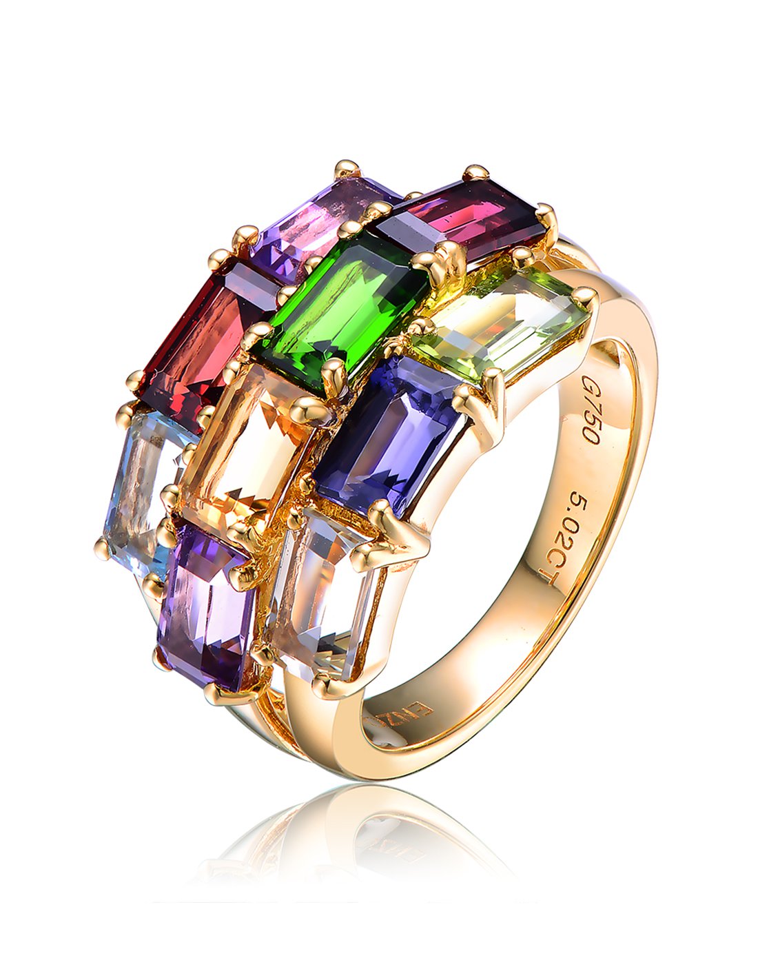 enzo 彩宝/多色彩宝/18k金/宝石女戒/戒指
