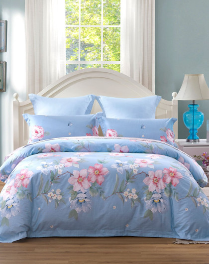 dinosaur床上用品 纯棉全棉四件套田园花卉 淡然寂静 床上四件套