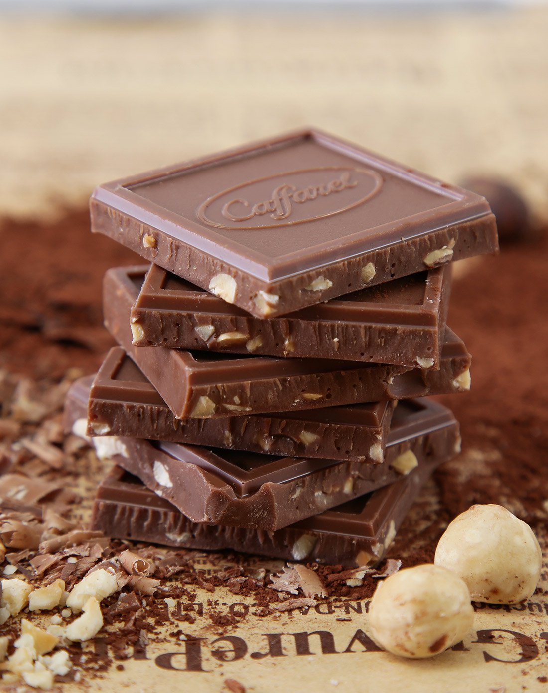意大利caffarel口福莱巧克力专场排装榛子牛奶巧克力100g 意大利进口