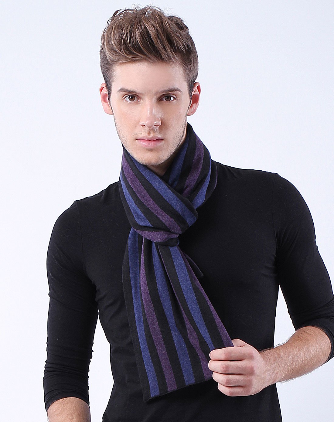 男士色织围巾