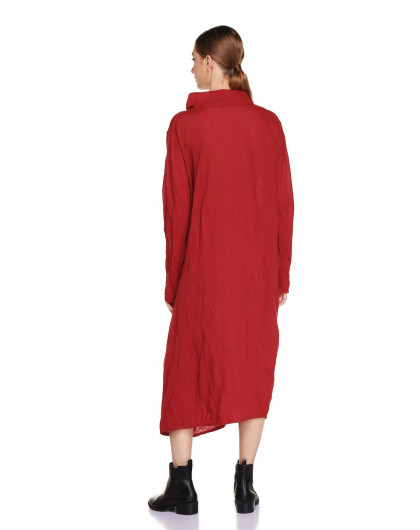 反季清仓-雅莹家族旗下品牌女装红色 针织毛衫连衣裙x15is9413ar_唯品