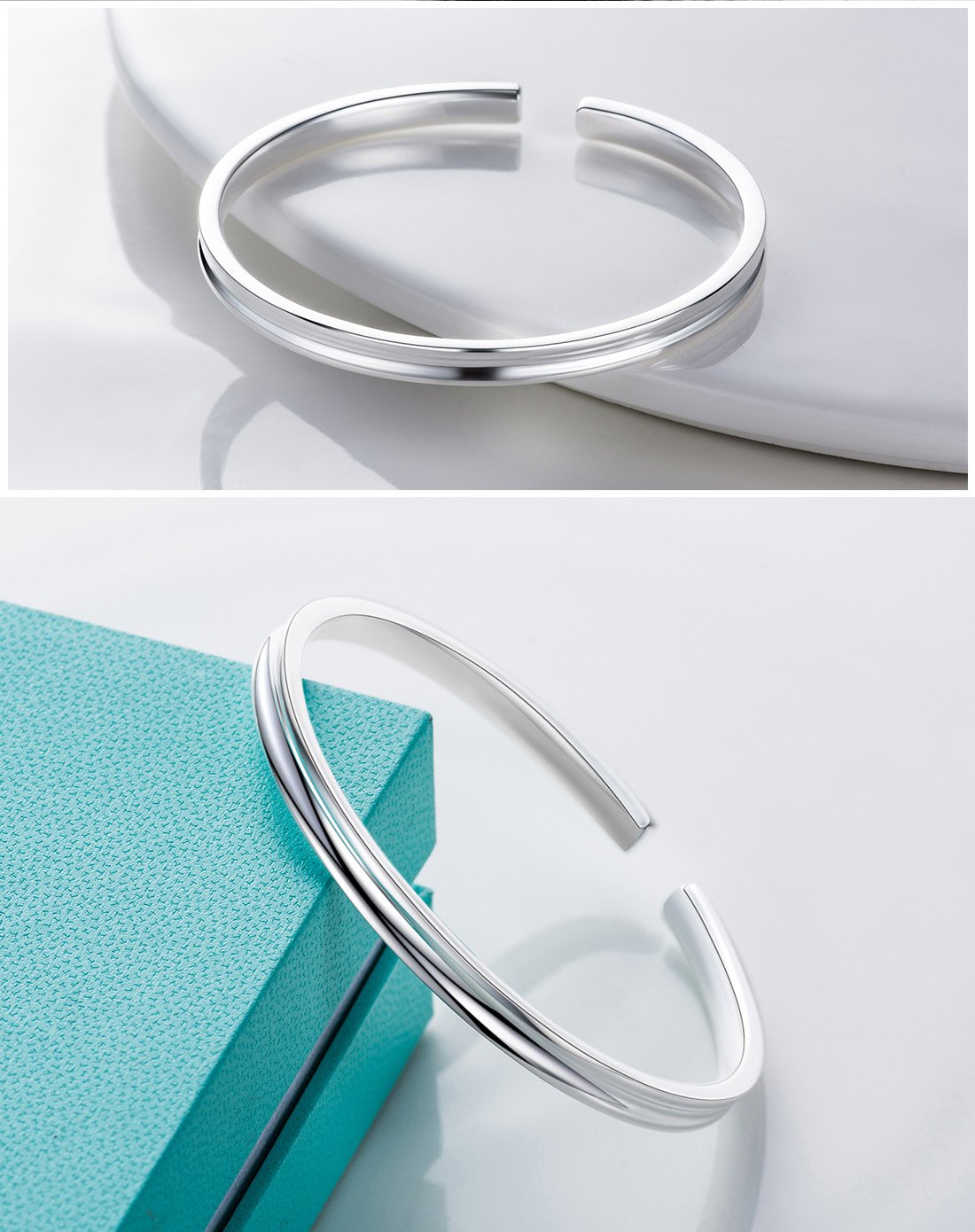 七度seven degree银饰专场 七度纯银手镯dw简约主义款999足银手镯时尚