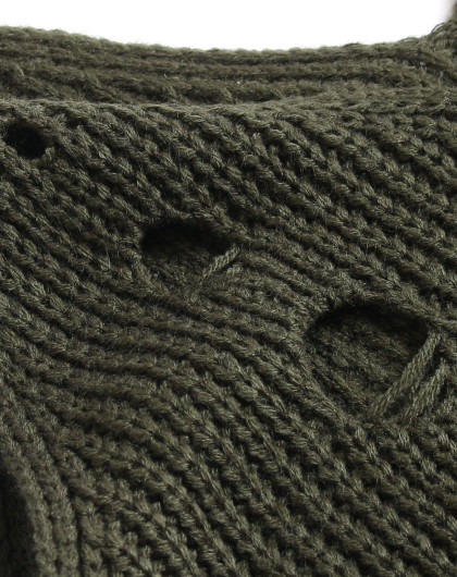 2017冬新品时尚口袋装饰军绿色吊带裙