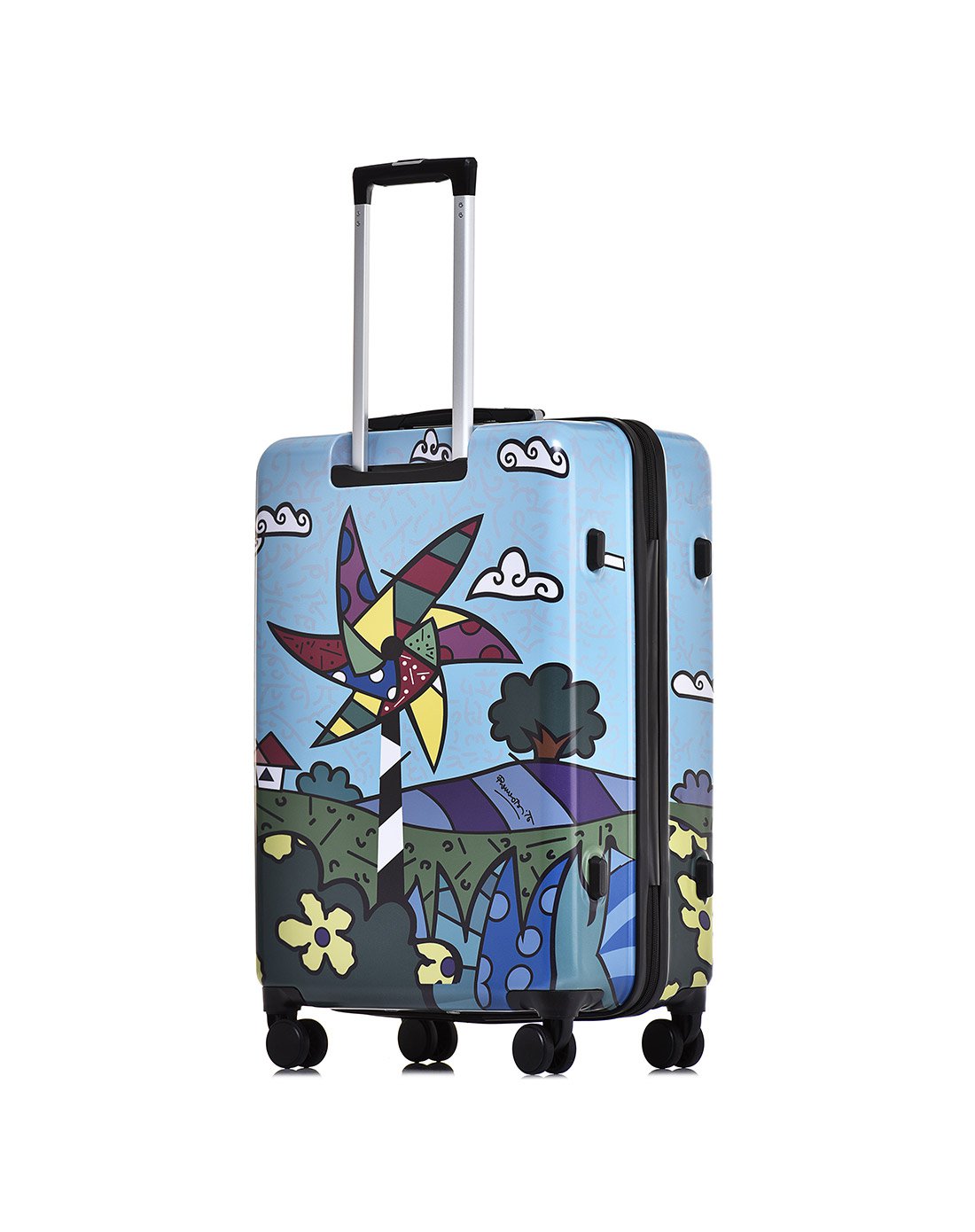 新款潮流涂鸦印花拉杆箱24寸男女士海关密码锁行李箱万向轮旅行箱