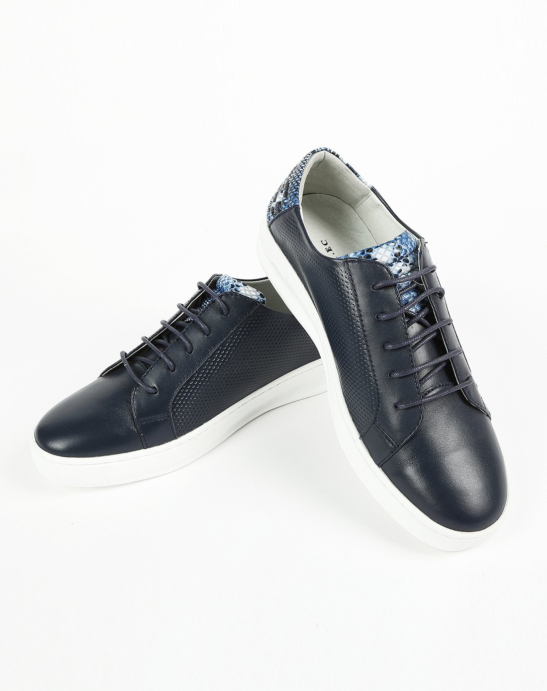 法派新款男士休闲皮鞋系带商务休闲男鞋拼接皮鞋男单鞋