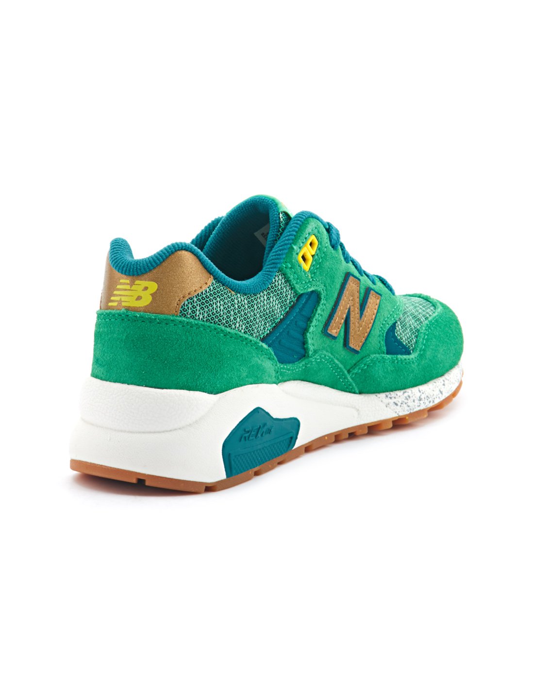 new balance 580系列 女款草绿配金色经典鞋
