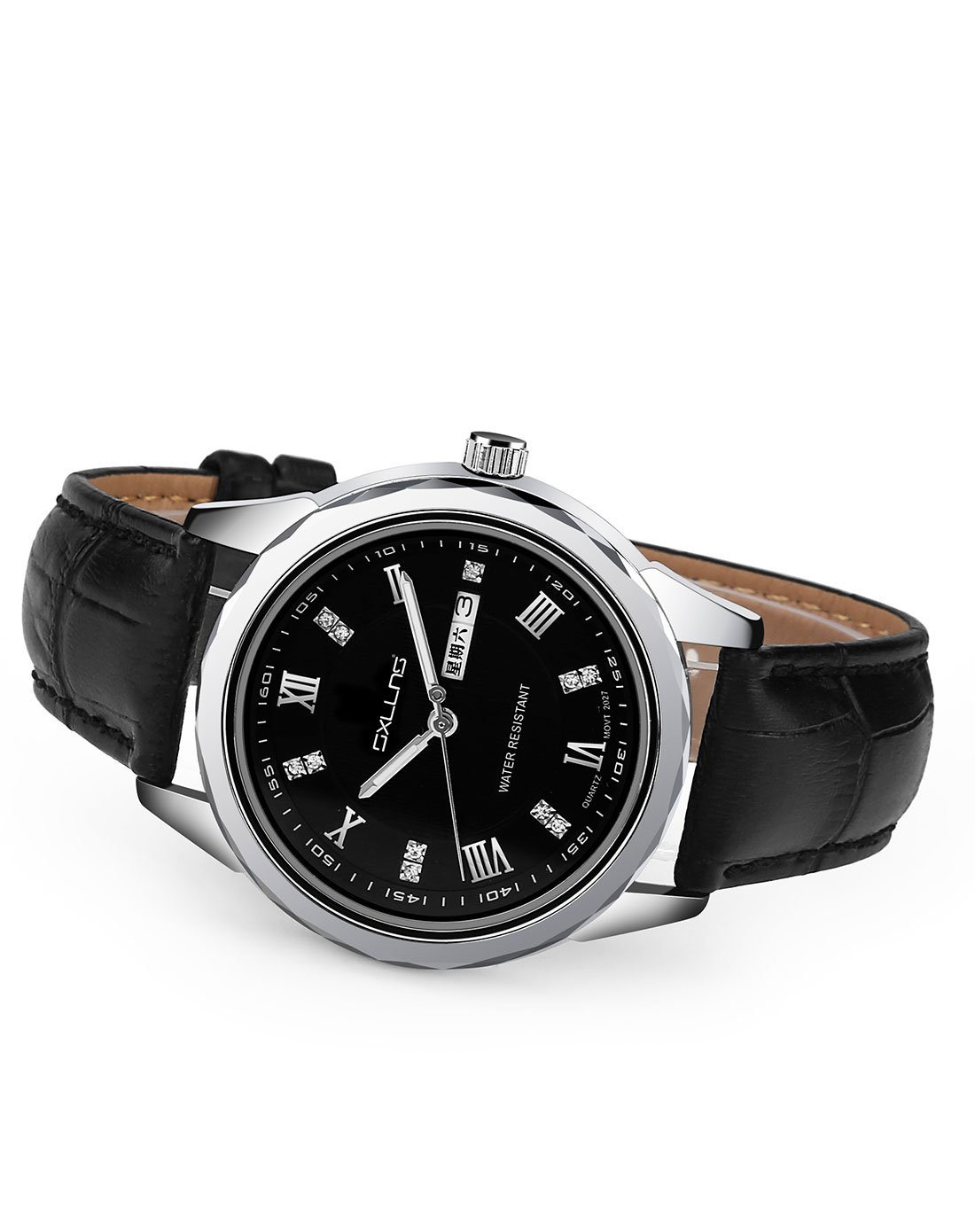 商务休闲皮质表带男手表