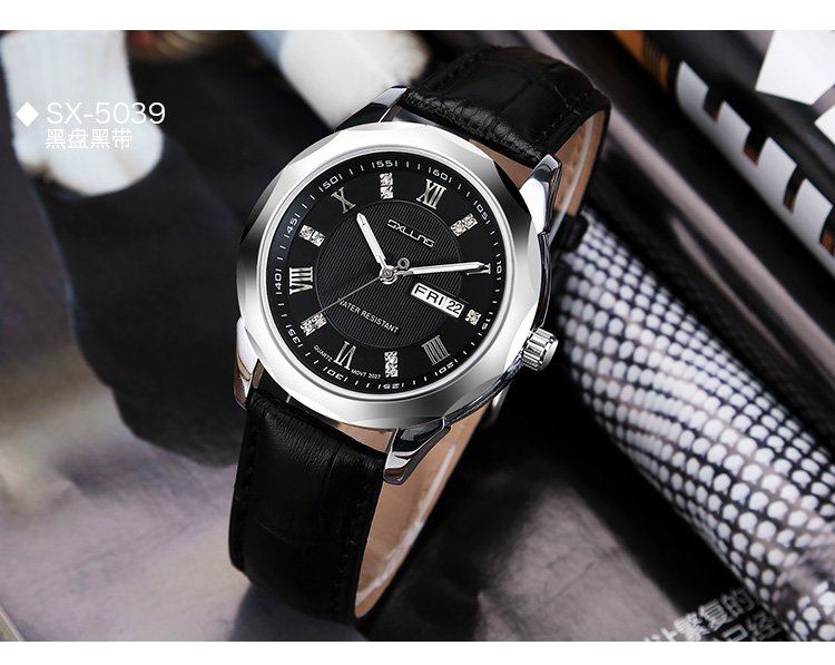 sxllns赛伦斯男女包混合专场 商务休闲皮质表带男手表