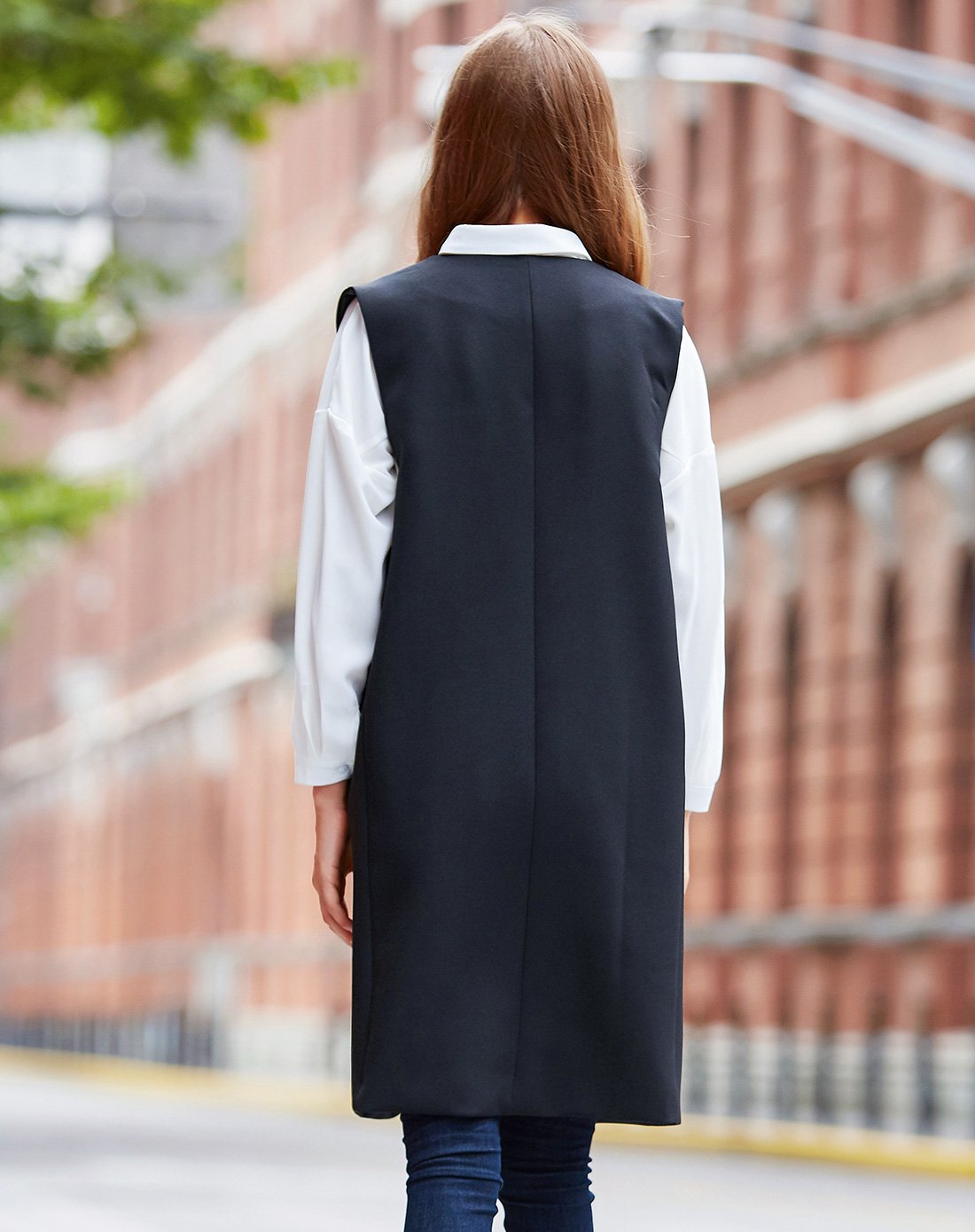 女款时尚百搭中长马甲