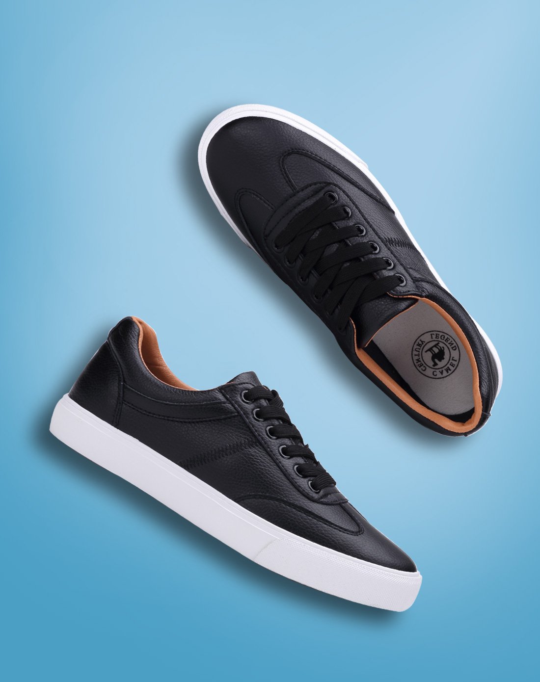 轻盈舒适 男款超纤面料系带休闲板鞋