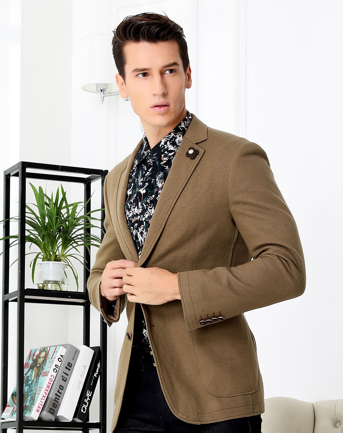 温文尔雅斯文简约休闲男士西装