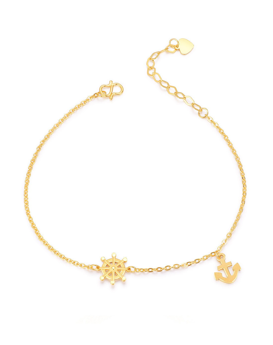 明牌珠宝专场【2017新品】明牌 足金航海家简约时尚手链计价afk0052-v