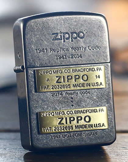 芝宝zippo之宝 年代底刻-黑冰防风煤油1941复刻打火机男士礼品 生日