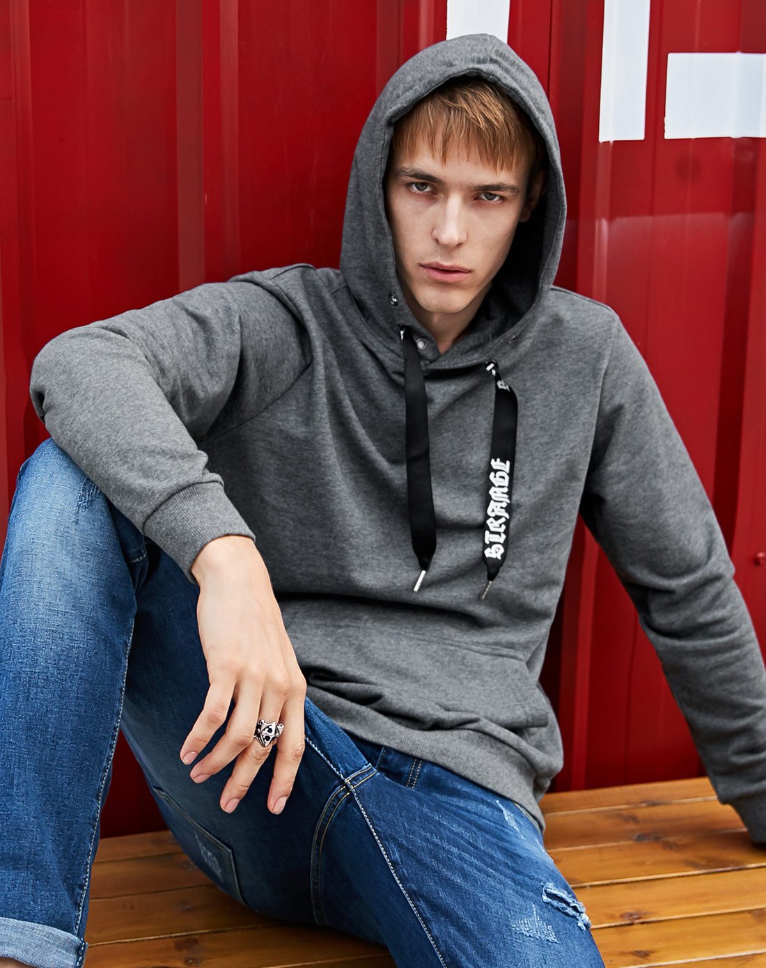 欧美潮流休闲连帽男士卫衣