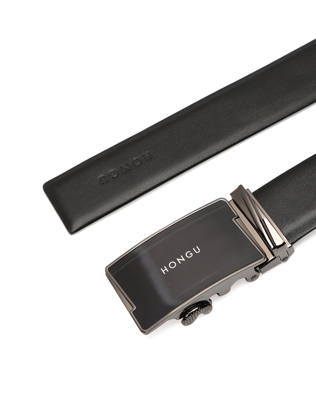 红谷男士牛皮商务时尚自动扣皮带腰带