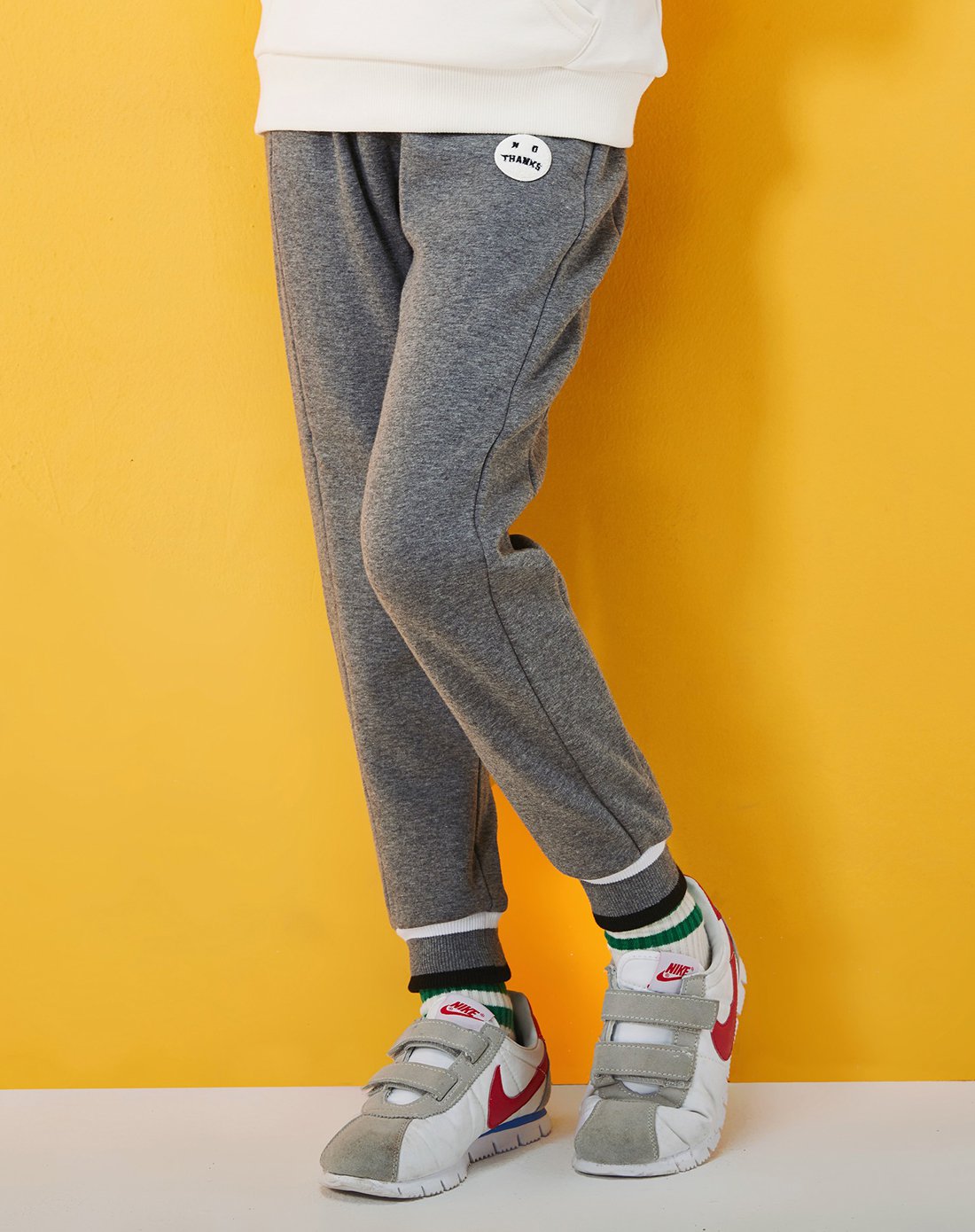 巴拉巴拉童装女童加绒长裤儿童裤子秋冬运动裤中大童加厚休闲裤潮