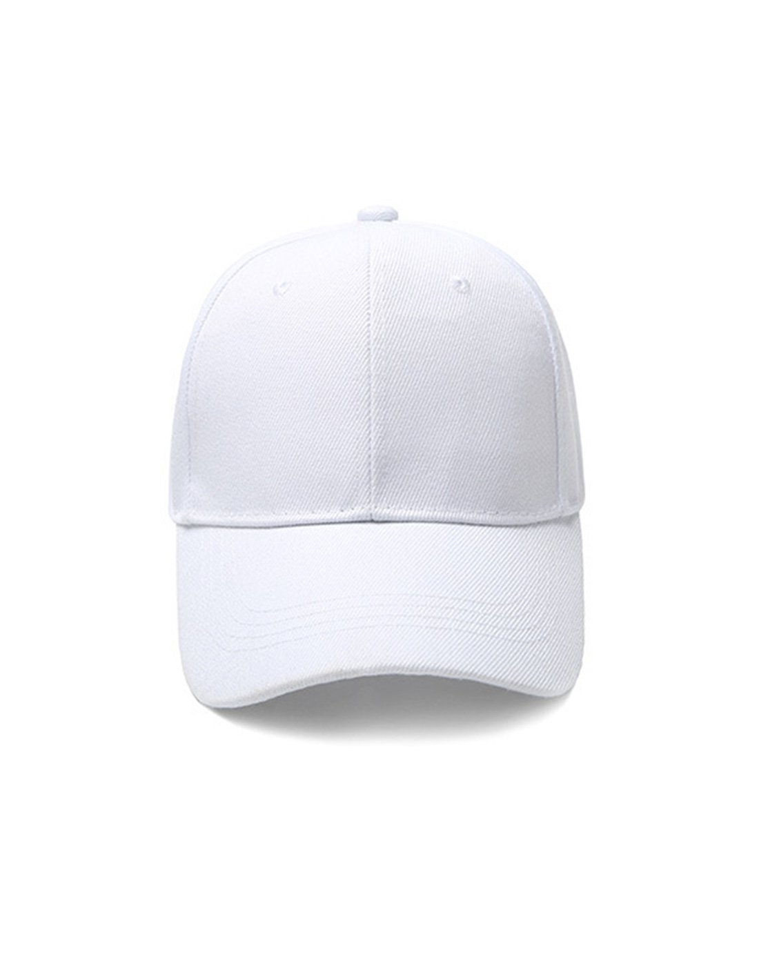 运动帽棒球帽韩版弯檐鸭舌帽子遮阳帽 时尚百搭 白色 墨森mosen