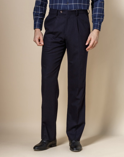 柔滑舒适羊毛羊绒混纺单西裤