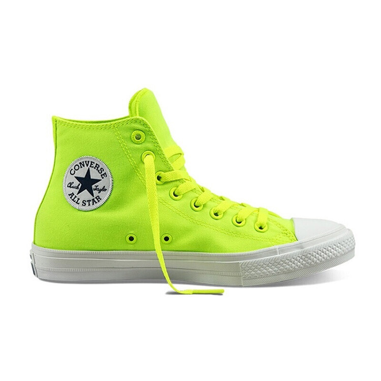 匡威all star 中性款荧光黄绿色高帮帆布鞋150157c_唯品会