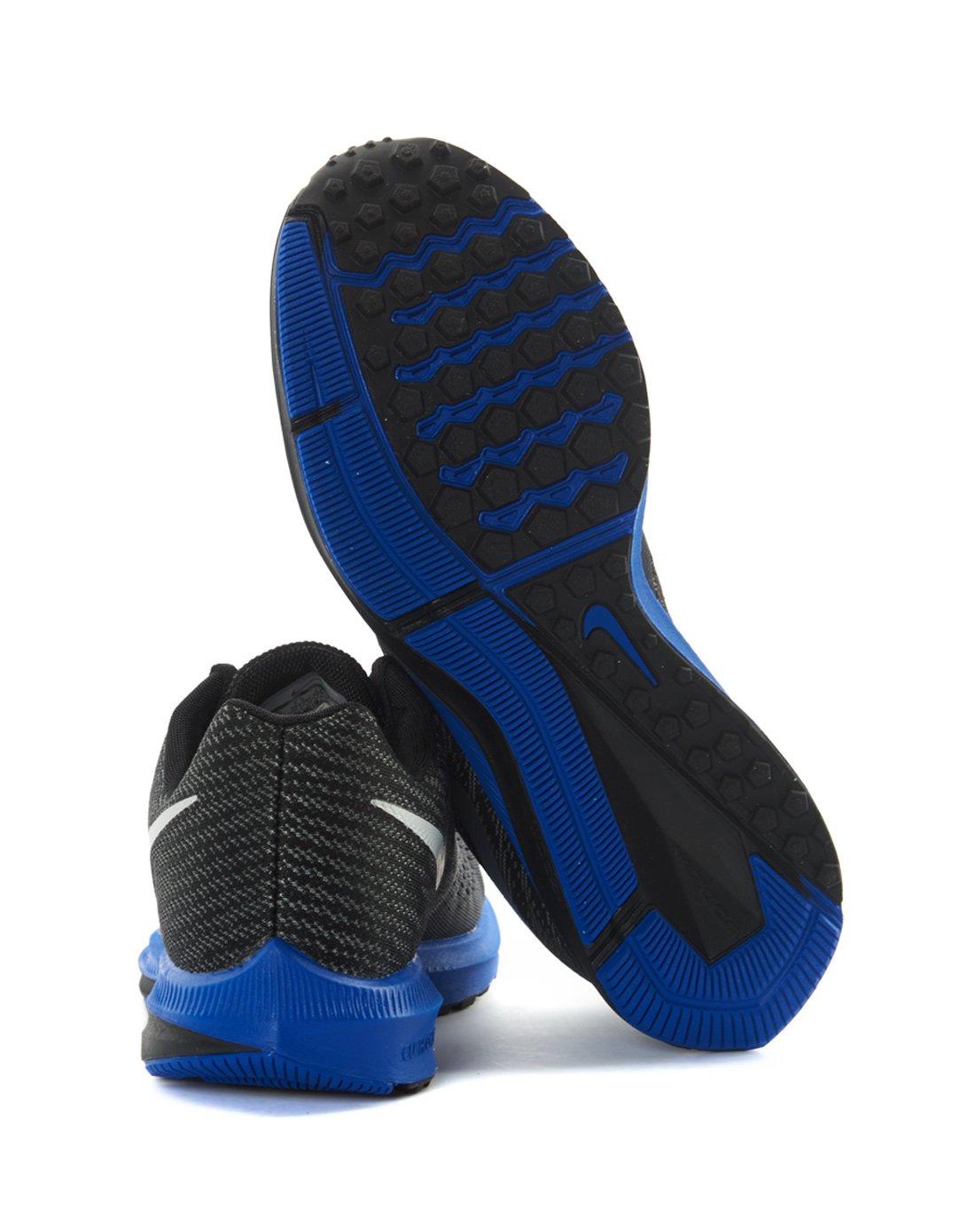 耐克nike zoom 男款黑/赛车蓝跑步鞋 跑步系列