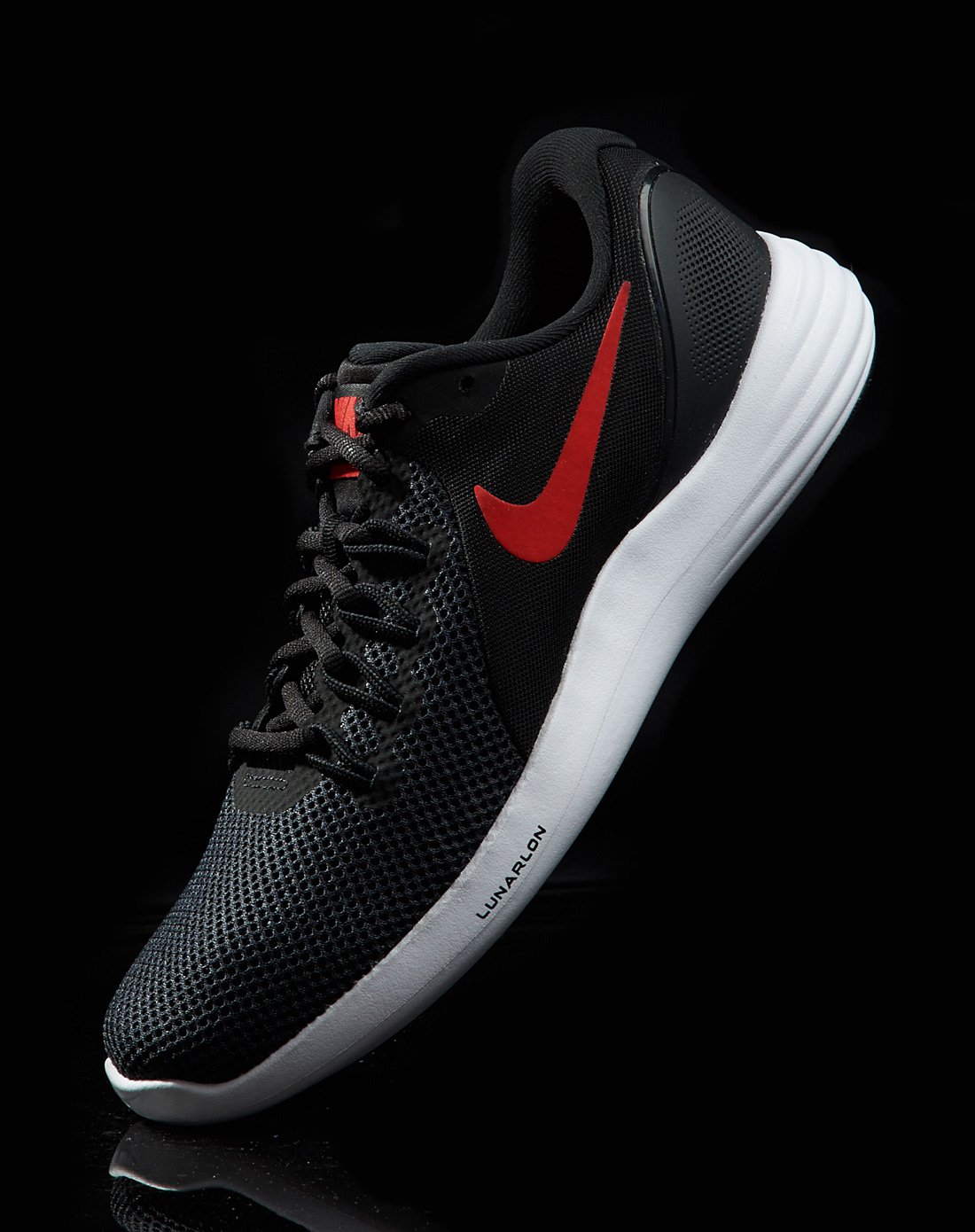 耐克nike 保暖lunar apparent 男款黑色跑步鞋 跑步系列