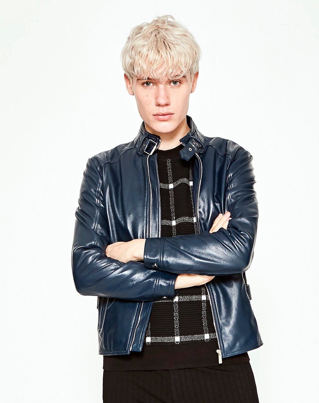 asobio男装特卖旗舰店asobio欧美高街风帅气男士真皮皮衣外套