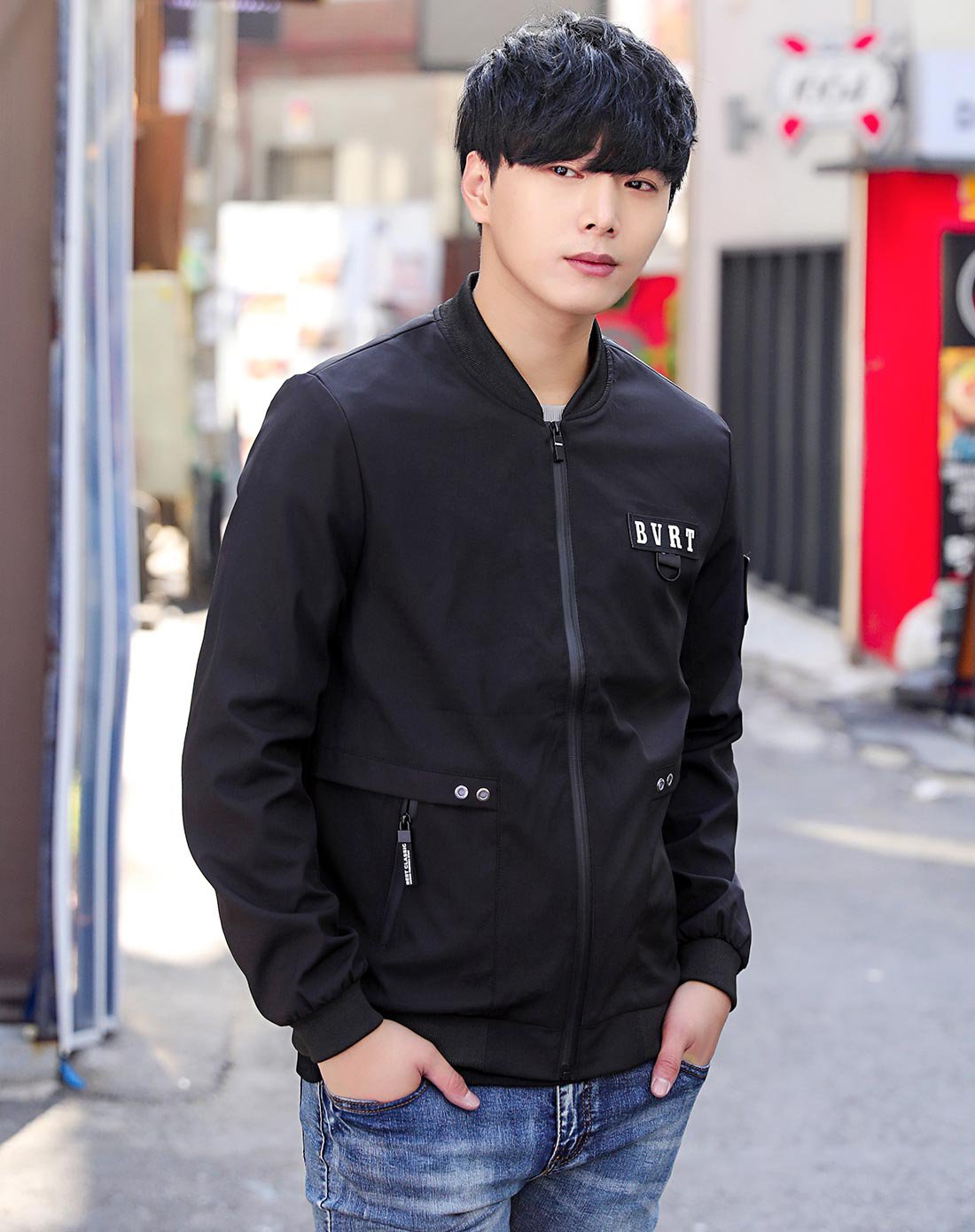 2018春季棒球服男韩版百搭潮流青年立领男士夹克男士休闲外套男士外套