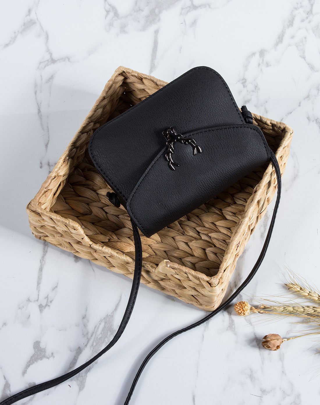 复古风鹿角锁扣小方包