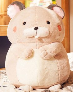 新款可爱动物公仔布娃娃礼物米色仓鼠50厘米