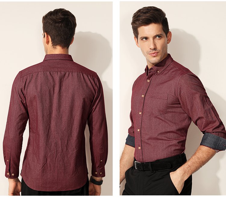 enk撞色袖克夫渐变扣贴袋长袖衬衫ea510315403_唯品会