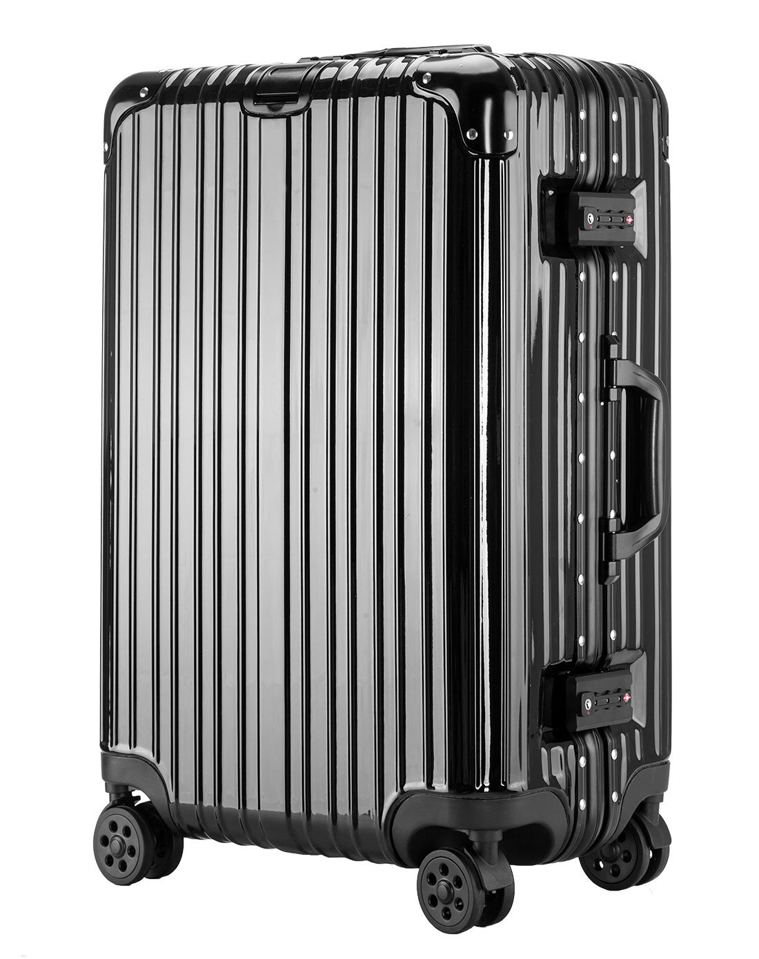 防摔抗压拉杆箱铝合金包角旅行箱行李箱万向轮铝框托运箱密码箱26寸