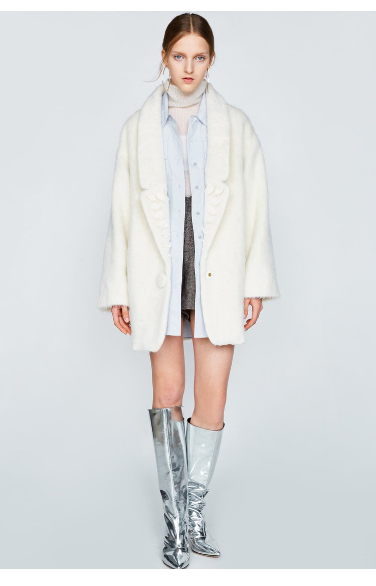 dazzle休闲刺绣翻折领中长款羊毛大衣 尺码偏大2m4g11031_唯品会