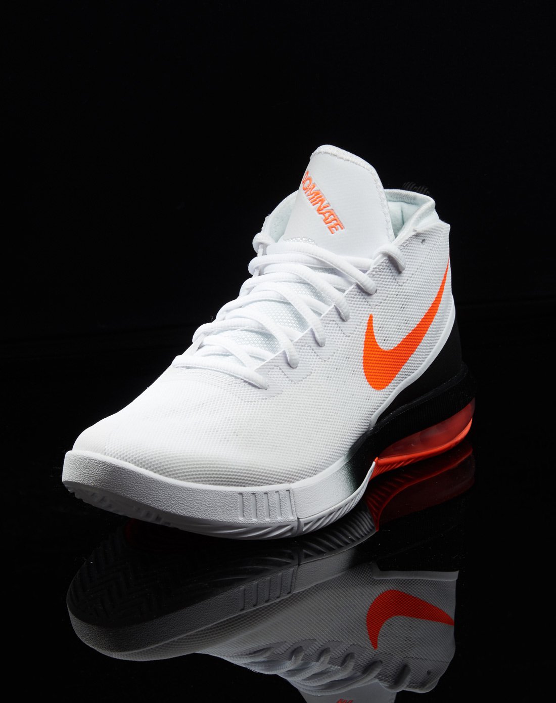 耐克nike 保暖air max 男款白/鲜橙红/黑篮球鞋 篮球系列