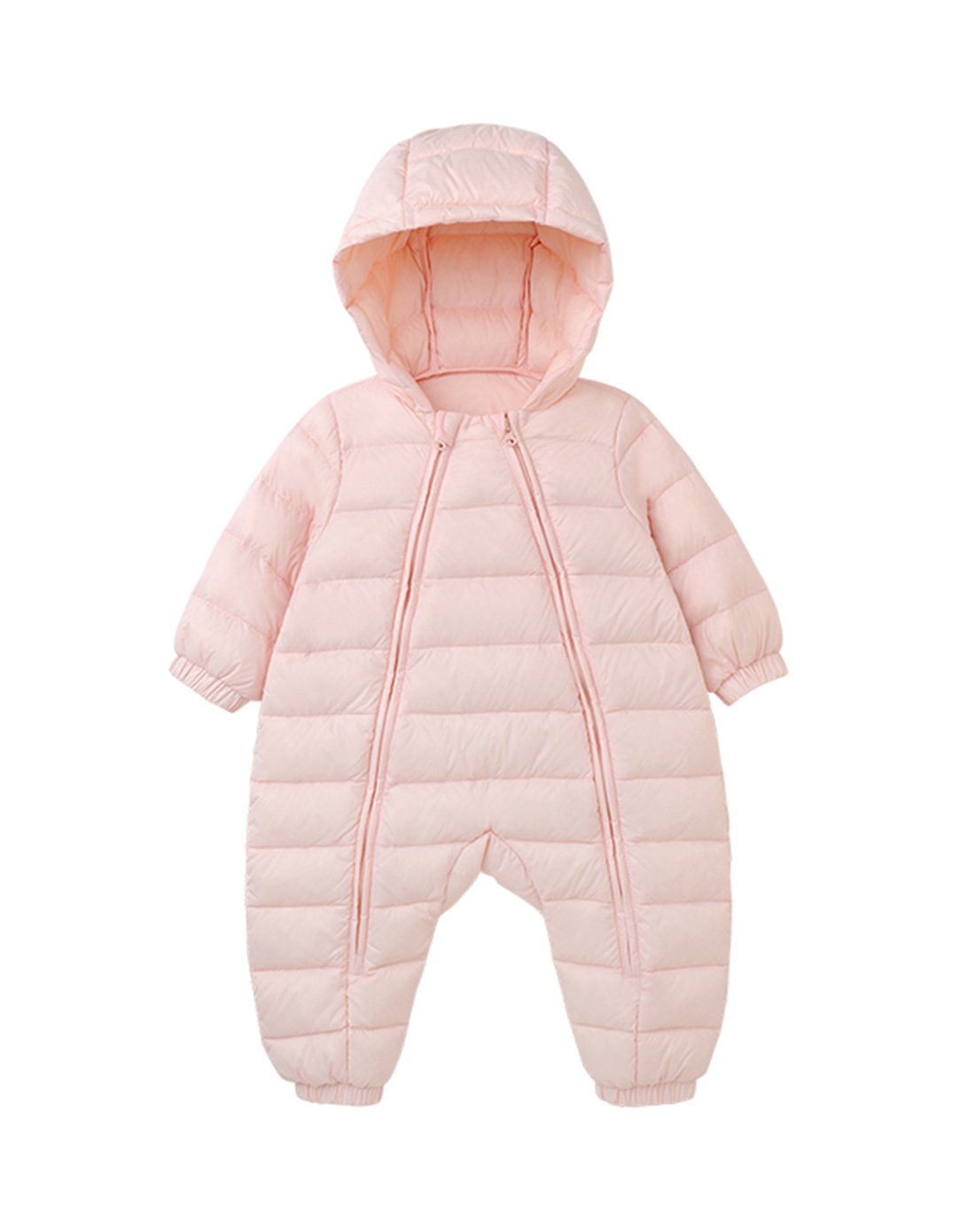 宝宝秋冬保暖轻薄羽绒服 儿童带帽连体衣
