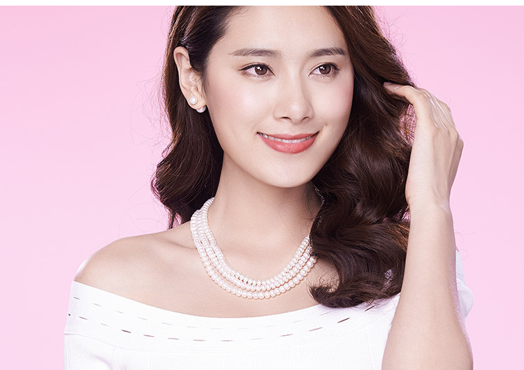 京润珍珠gnpearl心动淡水珍珠项链6-7mm/50cm