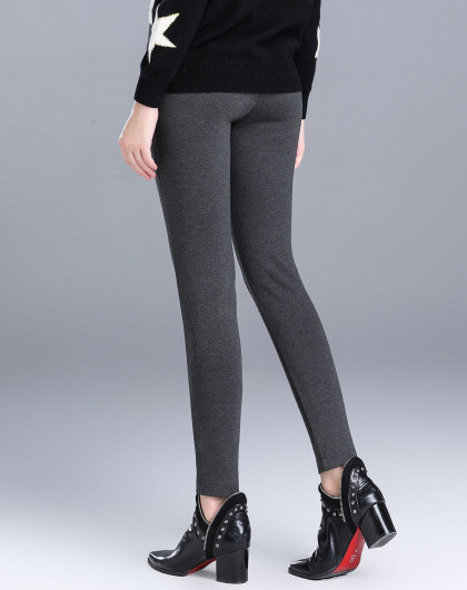 季候风冬季时尚百搭高弹力裤棉针织打底裤休闲裤女