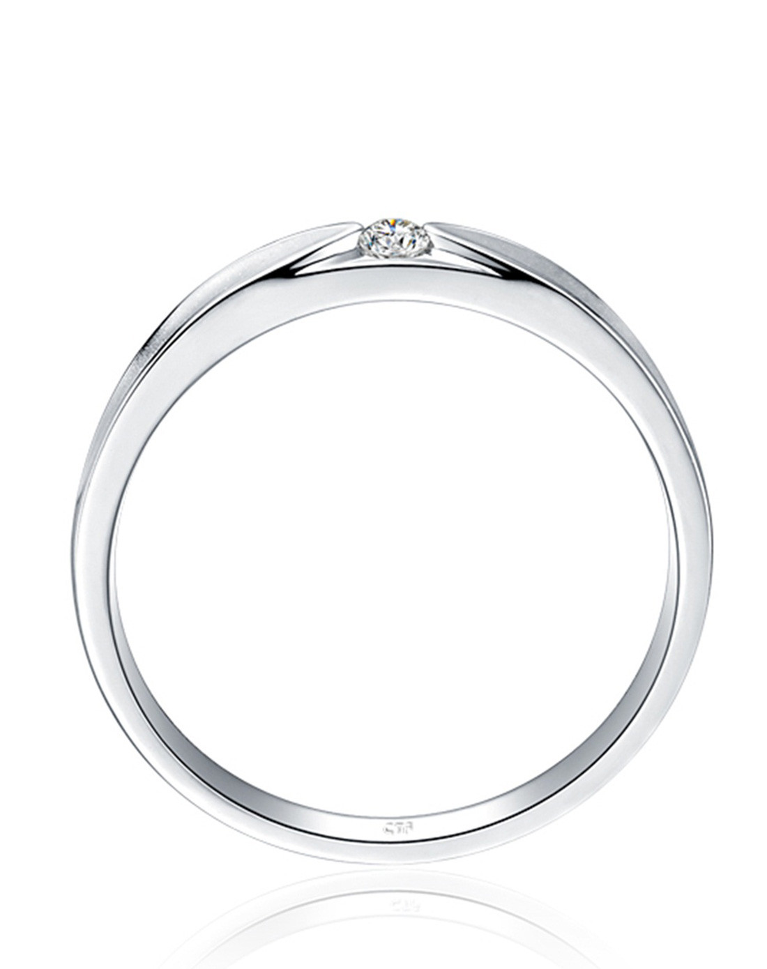 周大福 情约系列pt950铂金钻石戒指/女款