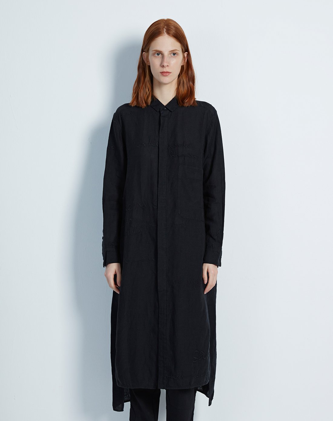 【唯品会】 江南布衣春新品气质复古刺绣长款衬衫5hb10170001