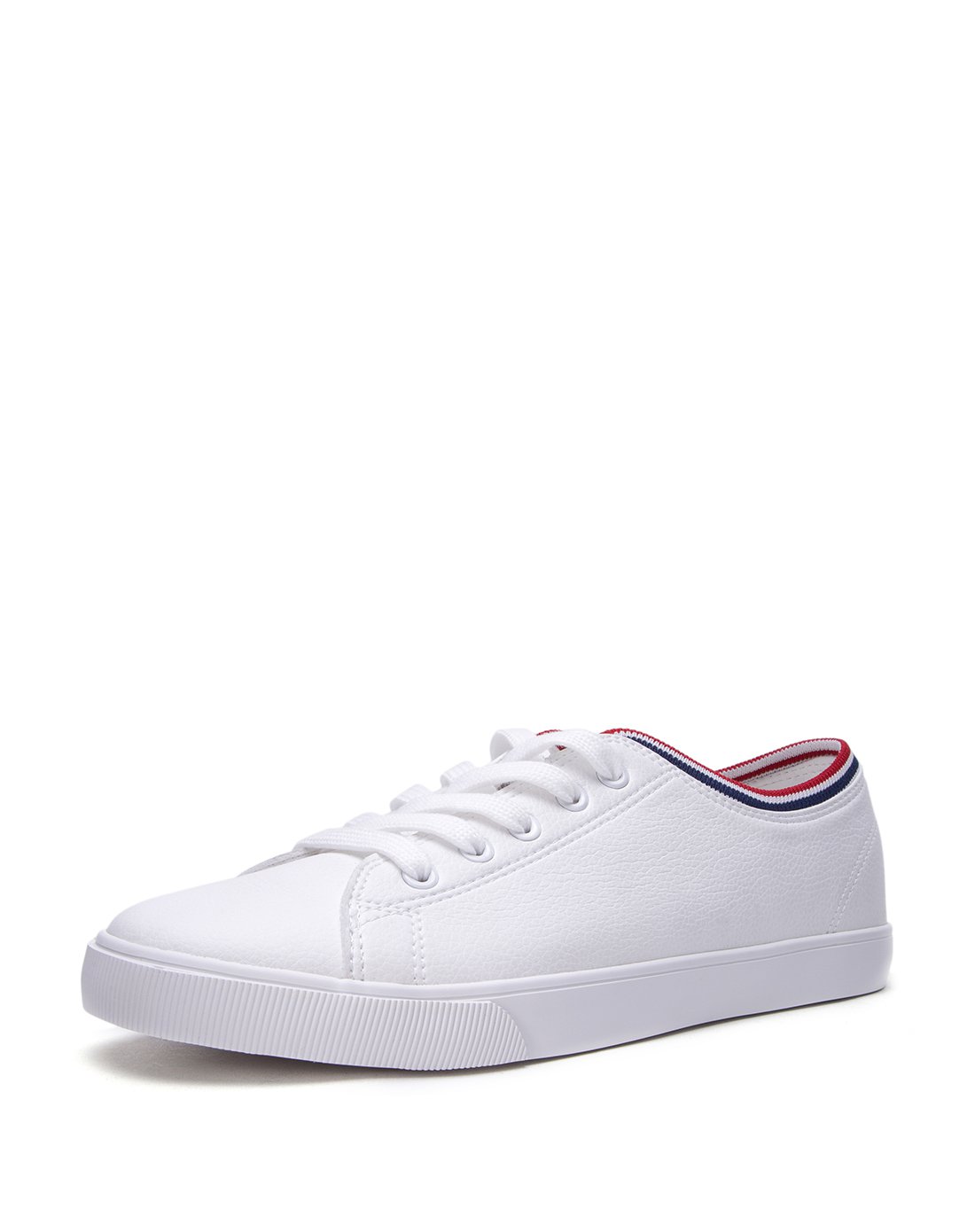 商场同款18年新款 织物鞋口 平底系带男小白鞋板鞋