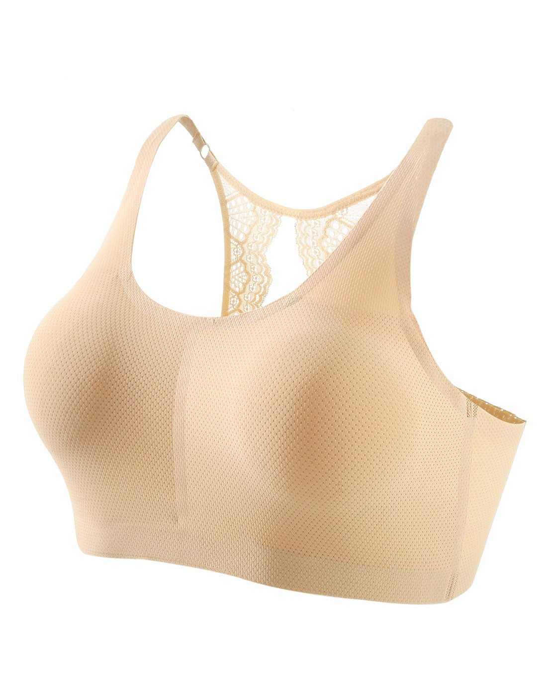 梦芭蒂 简约性感蕾丝ii型少女美背中模杯女抹胸罩