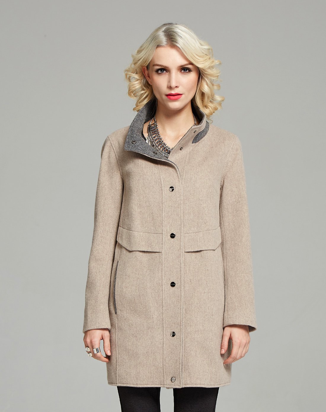 【旧】福芬fufen女装特卖旗舰店 fufen福芬羊毛呢大衣休闲长袖厚外套