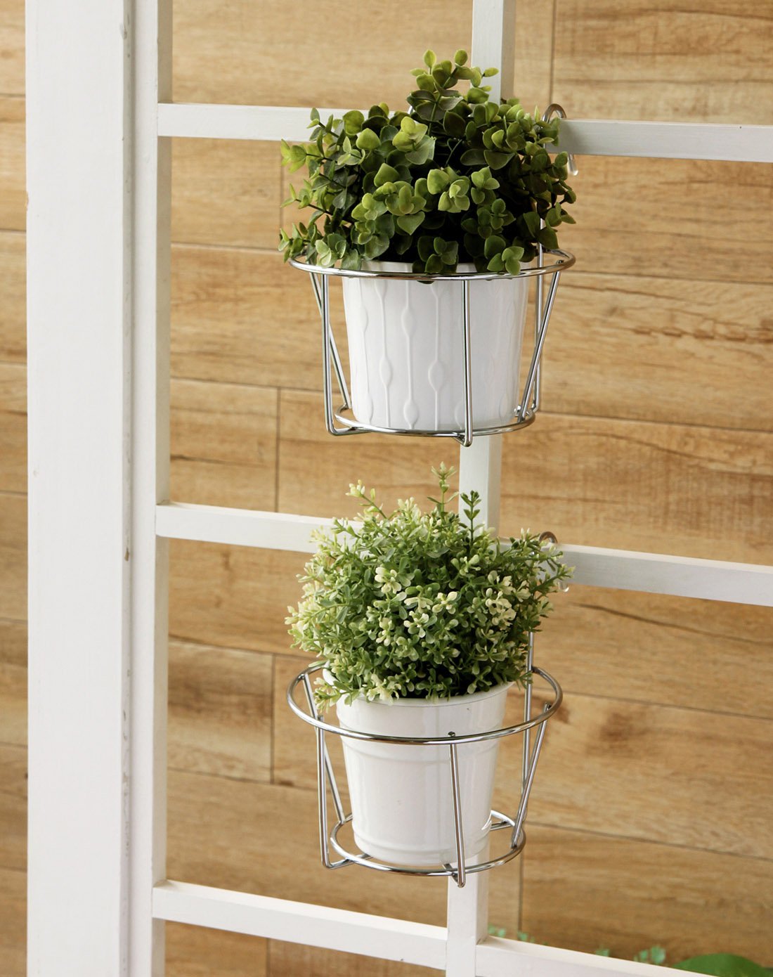 清洁用品10元起-欧润哲台湾制 2只装 电镀圆形阳台花盘架109848_唯品