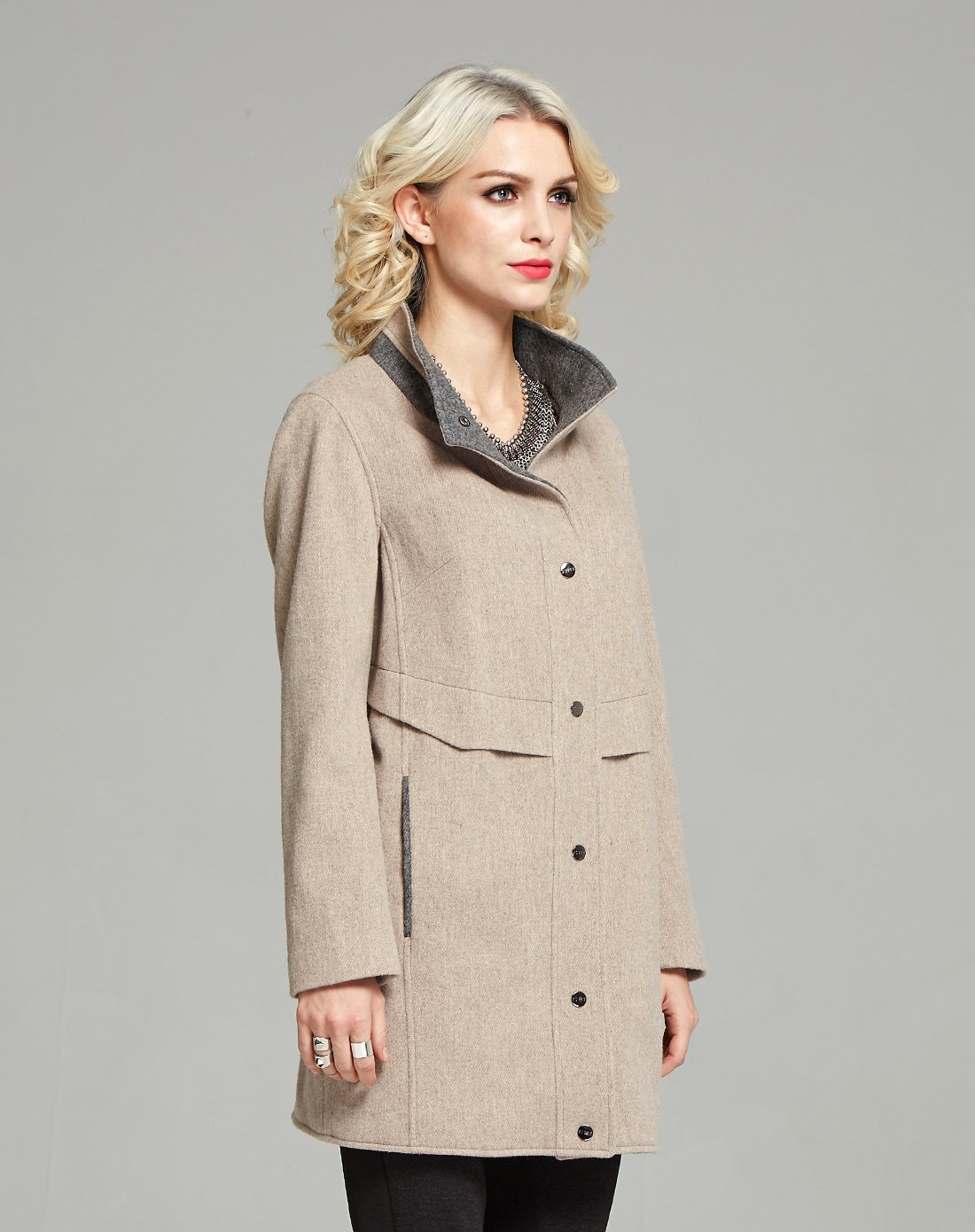 【旧】福芬fufen女装特卖旗舰店 fufen福芬羊毛呢大衣休闲长袖厚外套