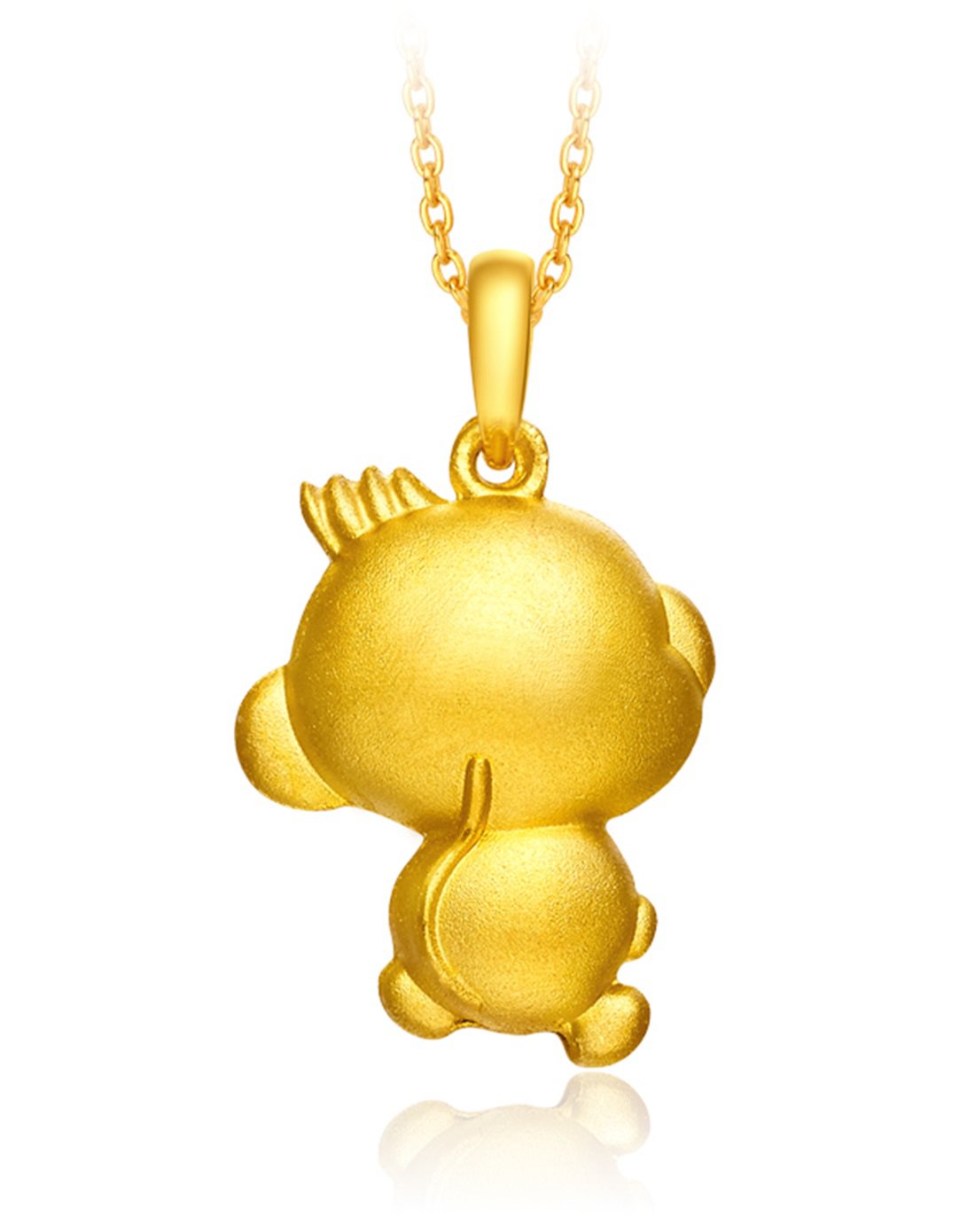 周大福 生肖福猴"猴赛雷"足金黄金吊坠 圣诞礼物