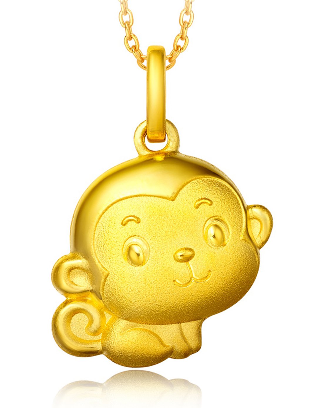 猴子吊坠黄金 周大生图片