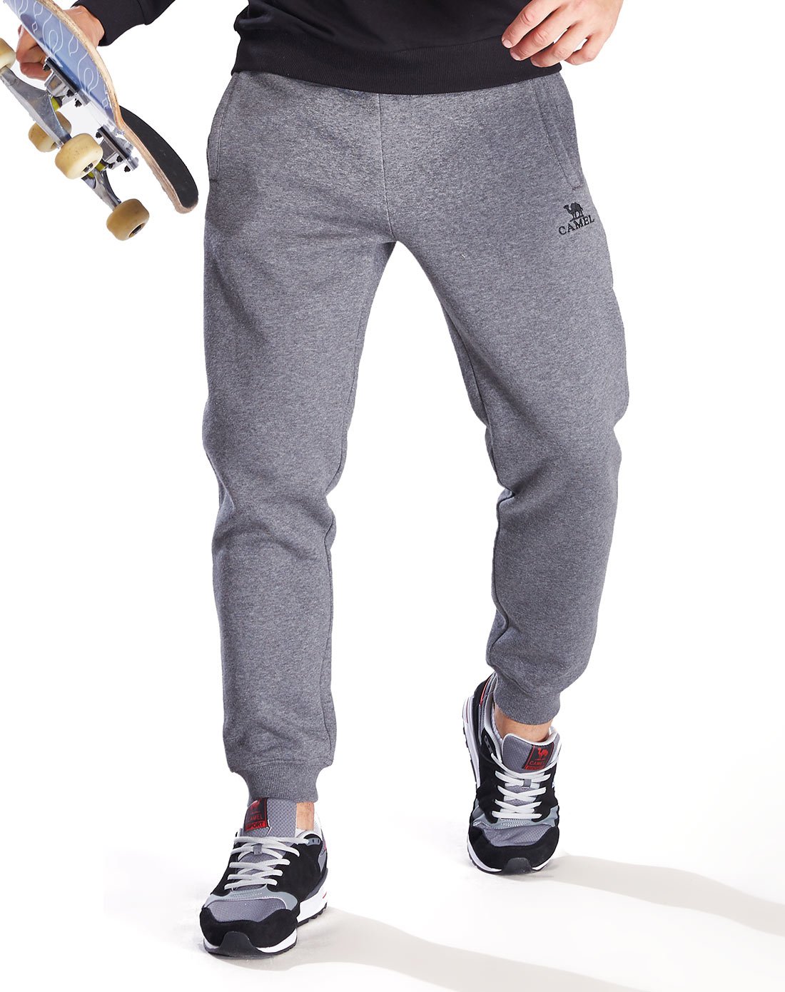 骆驼运动【2017秋冬新品】毛绒保暖舒适情侣款 男士运动裤