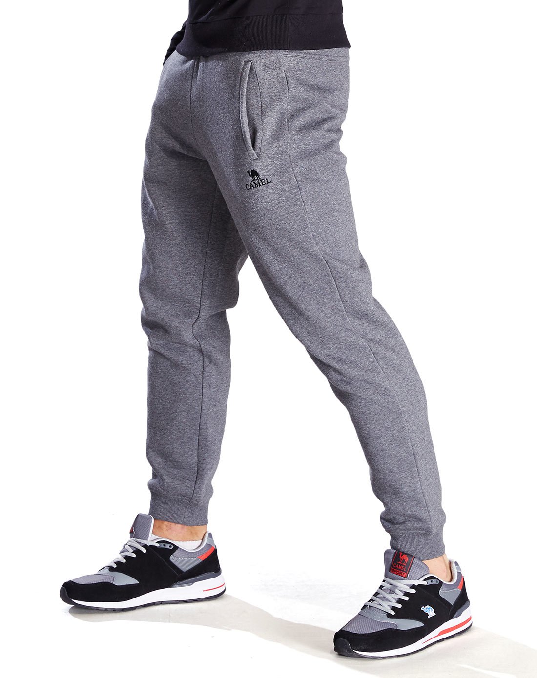 骆驼运动【2017秋冬新品】毛绒保暖舒适情侣款 男士运动裤