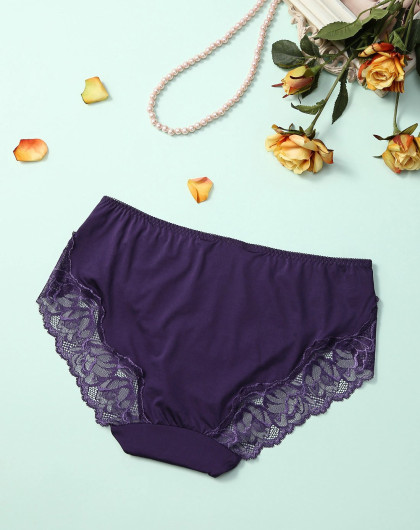 aimer女款气质蕾丝内裤女士内裤_中腰
