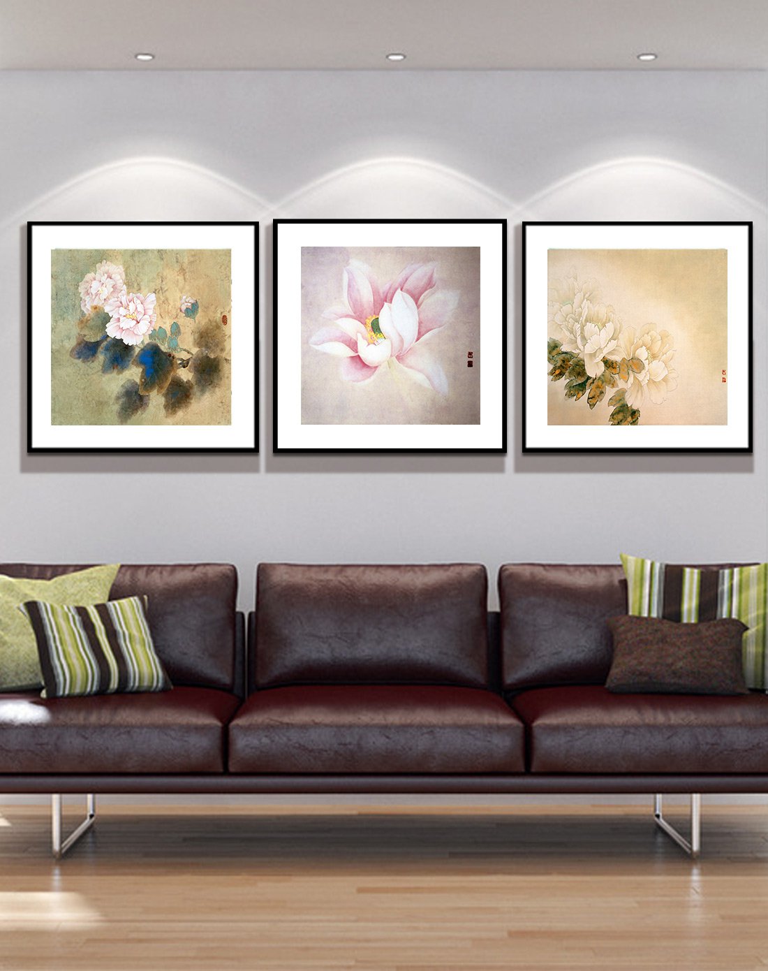 富贵牡丹 现代墙画客厅挂画壁画装饰画