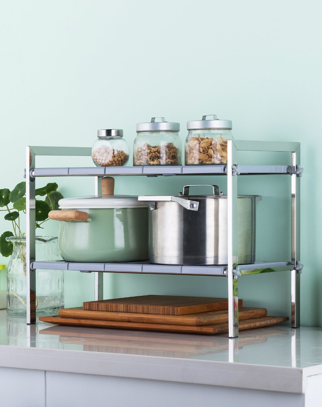 不锈钢升级多功能水槽架收纳架厨房置物架